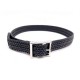 NEUF CEINTURE BERLUTI VERSATILE 32 MM T85 EN CUIR TRESSE BLEU LEATHER BELT 320€