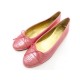 NEUF CHAUSSURES CHANEL BALLERINES LOGO CC G02819 38 PYTHON ROSE + BOITE 1330€