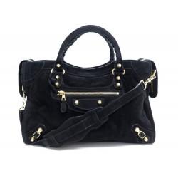 SAC A MAIN BALENCIAGA CLASSIC CITY GIANT 12 281770 EN DAIM NOIR HAND BAG 1445€