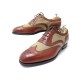 CHAUSSURES EDWARD GREEN RICHELIEU 8.5F 42.5 EN TOILE & CUIR MARRON SHOES 795€