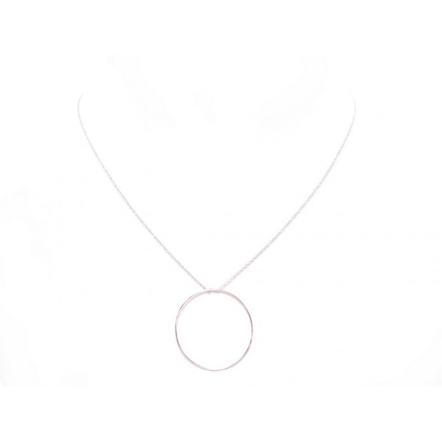 COLLIER GINETTE NY WHITE CIRCLE ON CHAIN CCE001G OR BLANC 46 CM NECKLACE 410€