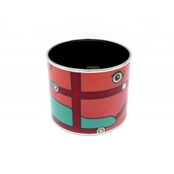 NEUF BRACELET HERMES QUADRIGE EXTRA LARGE T19 65MM EN EMAIL ENAMEL JEWEL 695€