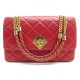 SAC A MAIN MOSCHINO BANDOULIERE EN CUIR ROUGE MATELASSE LEATHER HAND BAG 795€