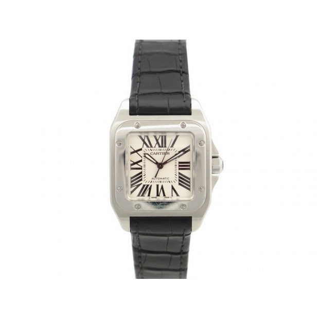 MONTRE CARTIER 2878 SANTOS 100 ACIER AUTOMATIQUE SS GARANTIE + BOITE WATCH 6750€