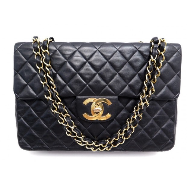 VINTAGE SAC A MAIN CHANEL TIMELESS MAXI JUMBO CUIR BANDOULIERE HAND BAG 7100€