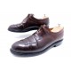 CHAUSSURES CROCKETT & JONES SHELTON DERBY 10E 44 LARGE EN CUIR MARRON SHOES 465€