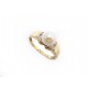 BAGUE TAILLE 57 EN OR JAUNE 18K PERLE DE CULTURE ET DIAMANTS GOLD DIAMOND RING