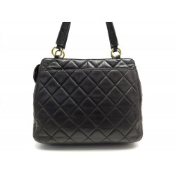 VINTAGE SAC A MAIN CHANEL BOWLING EN CUIR MATELASSE MARRON QUILTED HANDBAG 2800€