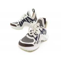 NEUF CHAUSSURES LOUIS VUITTON BASKETS ARCHLIGHT 35 SNEAKERS TOILE NEW SHOES 850€