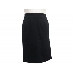 JUPE FENDUE CHANEL P07235 M 40 EN LAINE NOIR BLACK WOOL SLIT SKIRT 2720€