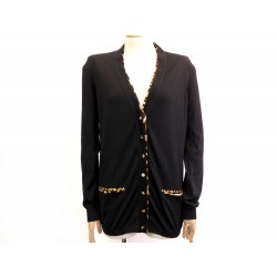 GILET YVES SAINT LAURENT TAILLE 38 40 M EN LAINE NOIR BLACK WOOL JACKET 890€