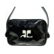 SAC A MAIN COURREGES CAMERA EN CUIR VERNIS NOIR 22 CM LEATHER HAND BAG 470€