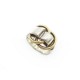 VINTAGE BAGUE HERMES 53 EN ARGENT MASSIF ET OR + BOITE SILVER GOLD RING 450€