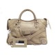 SAC A MAIN BALENCIAGA CLASSIC CITY METALLIC EDGE 390151 CUIR BEIGE HANDBAG 1700€