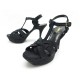 NEUF CHAUSSURES YVES SAINT LAURENT SANDALES TRIBUTE 397757 CUIR NOIR +BOITE 695€