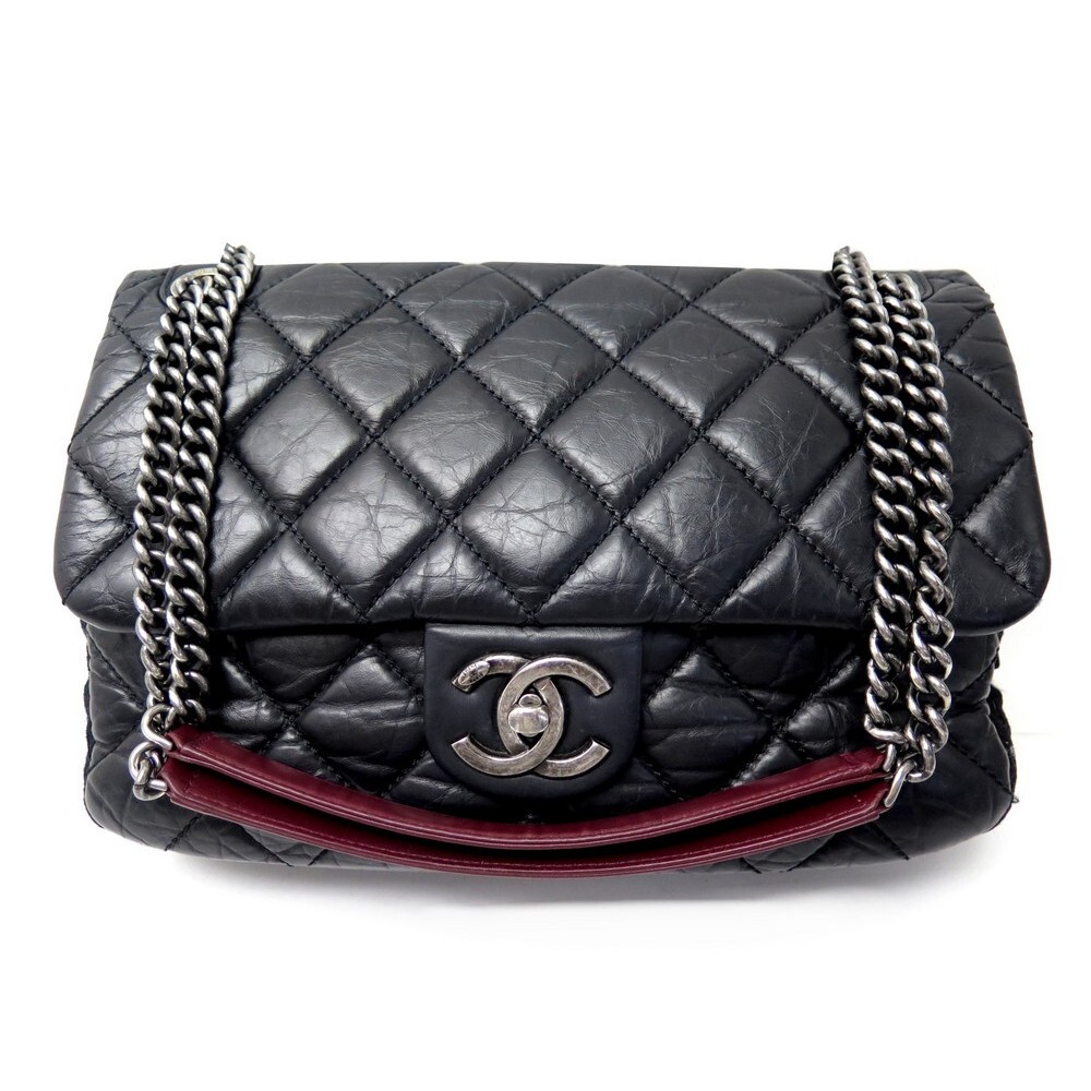 sac a main chanel portobello cuir matelasse tweed