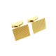 BOUTONS DE MANCHETTES RECTANGLE GUILLOCHE EN OR JAUNE 18K 11.6 GR GOLD CUFFLINKS