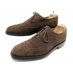 CHAUSSURES CHURCH'S ASLEY 8.5F 42.5 RICHELIEU BOUT FLEURI DAIM MARRON SHOES 620€