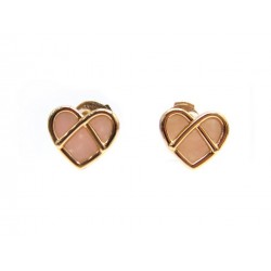 NEUF BOUCLES D'OREILLES POIRAY L ATTRAPE COEUR 848333 EN OR ROSE ET OPALE 1290€