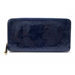 PORTEFEUILLE LOUIS VUITTON ZIPPY CUIR MONOGRAM VERNIS BLEU LEATHER WALLET 700€