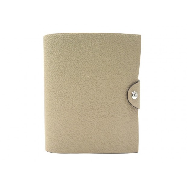 NEUF COUVERTURE DE CAHIER HERMES ULYSSE NEO PM CUIR BEIGE +BOITE BOOK COVER 431€