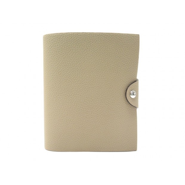 NEUF COUVERTURE DE CAHIER HERMES ULYSSE NEO PM CUIR BEIGE +BOITE BOOK COVER 431€