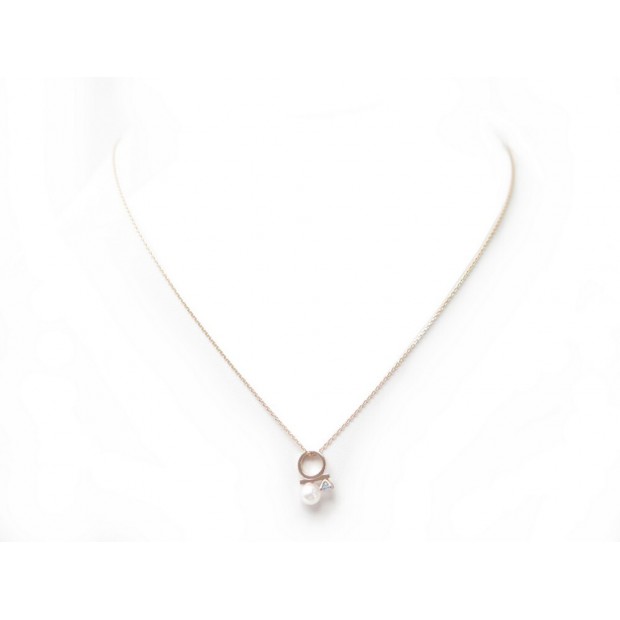 NEUF COLLIER TASAKI PETIT BALANCE CLASS CHARM OR ROSE AIGUE MARINE PERLE 890€