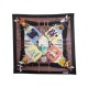 NEUF FOULARD HERMES LE CARNAVAL DE VENISE WATRIGANT CARRE 90 EN SOIE SCARF 385€