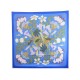 NEUF FOULARD HERMES FLORA GRAECA GOULANDRIS CARRE 90 SOIE BLEU SILK SCARF 385€