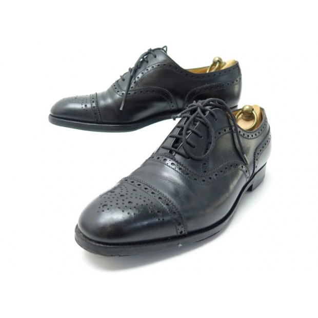 CHAUSSURES JM WESTON RICHELIEU BOUT FLEURI 310 7E 41 LARGE CUIR NOIR SHOES 770€