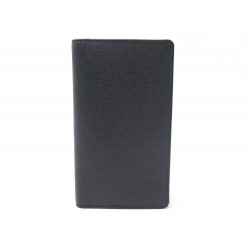 NEUF COUVERTURE AGENDA DE POCHE LOUIS VUITTON R20425 CUIR TAIGA NOIR COVER 225€