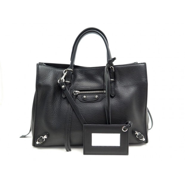 SAC A MAIN BALENCIAGA PAPIER A6 370926 BANDOULIERE EN CUIR NOIR HAND BAG 1560€