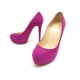 CHAUSSURES CHRISTIAN LOUBOUTIN ESCARPINS BIANCA 35.5 DAIM FUSHIA + BOITE 575€