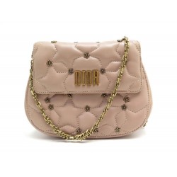 SAC A MAIN DIOR D-FENCE CLUTCH CUIR MATELASSE ETOILES ROSE BANDOULIERE BAG 2400€