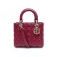 NEUF SAC A MAIN CHRISTIAN DIOR LADY MEDIUM CUIR CANNAGE BORDEAUX BOITE BAG 3900€