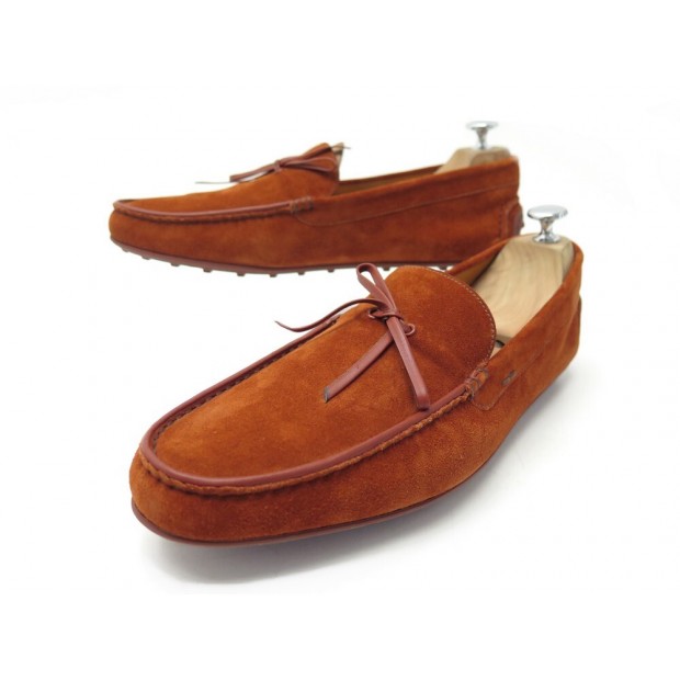 NEUF CHAUSSURES JOHN LOBB MOCASSINS LYNTHER 9 43 DAIM MARRON + BOITE SHOES 405€