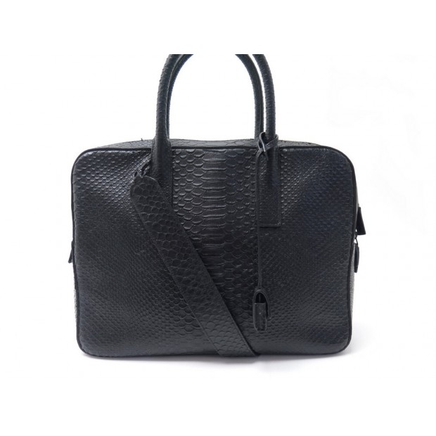 NEUF SACOCHE YVES SAINT LAURENT PORTE DOCUMENTS CUIR FACON PYTHON BUSINESS BAG