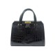 VINTAGE SAC A MAIN HERMES METRO EN CUIR DE CROCODILE POROSUS NOIR HAND BAG