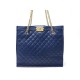 SAC A MAIN CHANEL CABAS SHOPPING BOY CUIR MATELASSE BLEU LEATHER HAND BAG 3900€