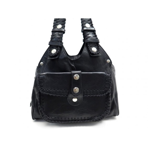 SAC A MAIN CHLOE SILVERADO EN CUIR NOIR CABAS LEATHER HAND BAG PURSE 1150€