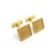 BOUTONS DE MANCHETTES CARTIER CARRE OR JAUNE 18K 13GR BOITE GOLD CUFFLINKS 3250€