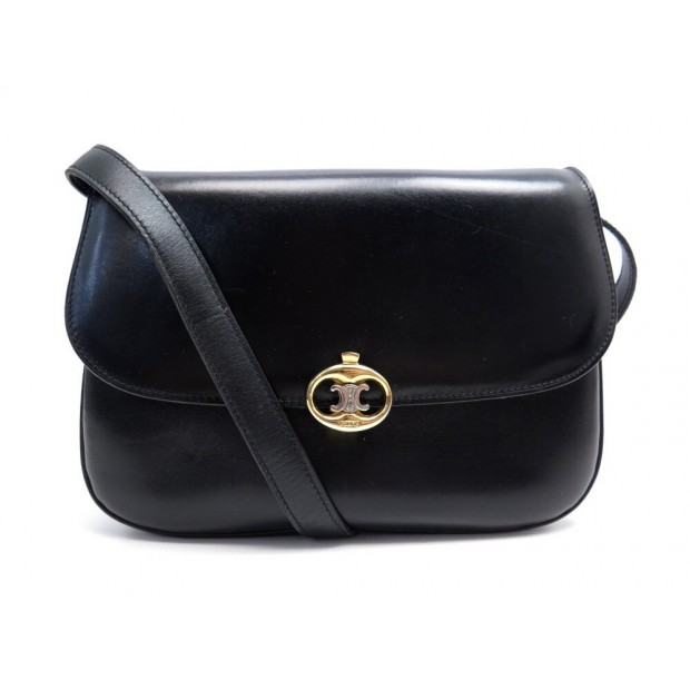 sac a main celine fermoir triomphe cuir noir