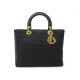 SAC A MAIN CRISTIAN DIOR LADY LARGE EN TOILE CANNAGE CANVAS NOIR HAND BAG 3100€