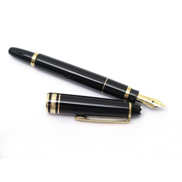 STYLO PLUME MONTBLANC MEISTERSTUCK MOZART PM EN RESINE NOIR FOUNTAIN PEN 440€