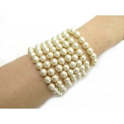 VINTAGE BRACELET CHANEL 8 RANGS DE PERLES VICTOIRE DE CASTELLANE PEARLS JEWEL