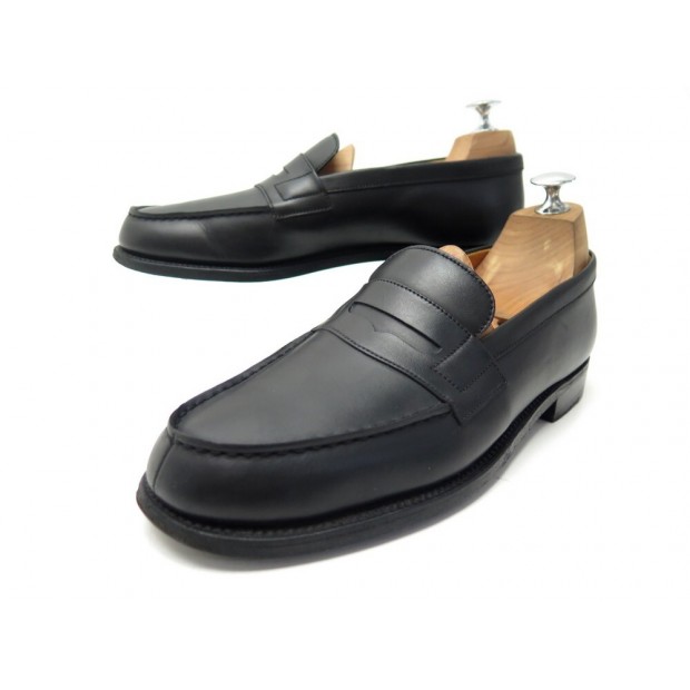 NEUF CHAUSSURES JM WESTON MOCASSINS 180 6C 40 FIN CUIR NOIR LEATHER SHOES 670€