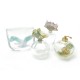 3 FLACONS DAUM BOUCHONS FLEURS COQUILLAGES PATE DE VERRE + VASE MOUETTE CRISTAL