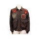 BLOUSON AVIREX B2 TASK FORCE KOREA TOP GUN T54 L EN CUIR MARRON LEATHER COAT