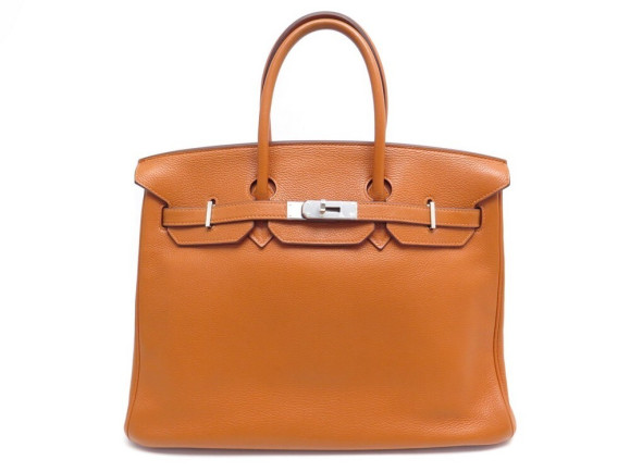 sac a main hermes birkin 35 en cuir togo orange 2007