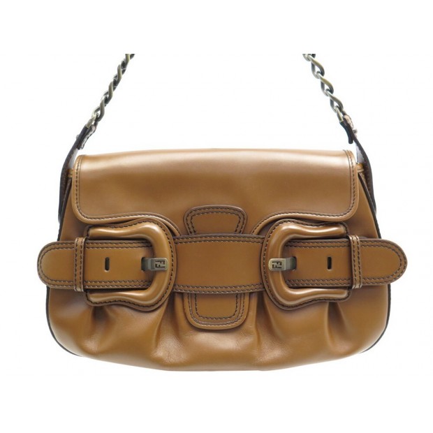 SAC A MAIN FENDI B BIS 8BR551 EN CUIR MARRON BROWN LEATHER HAND BAG PURSE 1060€